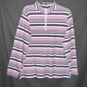Pink & Purple Striped, Soft Pullover